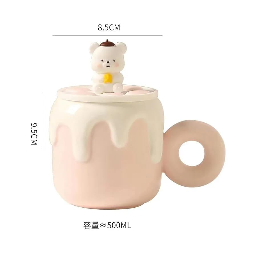 Artisan Cream Ceramic Mug - 15oz Stoneware Coffee Mugs with Comfort Handle, Dishwasher & Microwave Safe - Minimalist Cups for Latte, Tea, Hot Chocolate