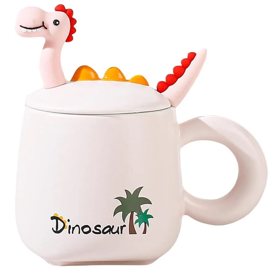 Ceramic Dinosaur Themed Coffee Mug with Fun Fossil Design - Perfect Gift for Dinosaur Lovers