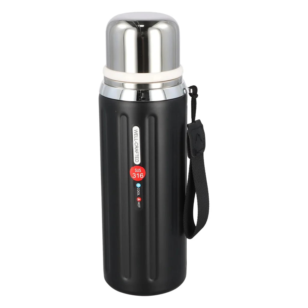 Premium Stainless Steel Vacuum Insulated Thermos Bottle – Hot & Cold Flask with Handle