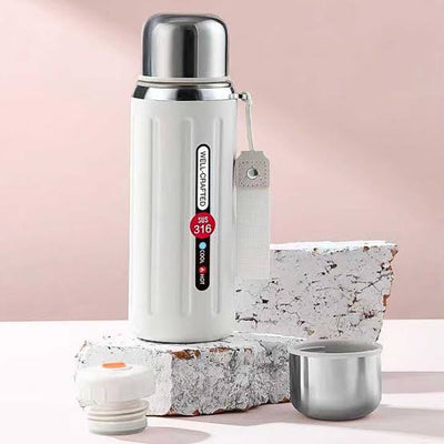 Premium Stainless Steel Vacuum Insulated Thermos Bottle – Hot & Cold Flask with Handle
