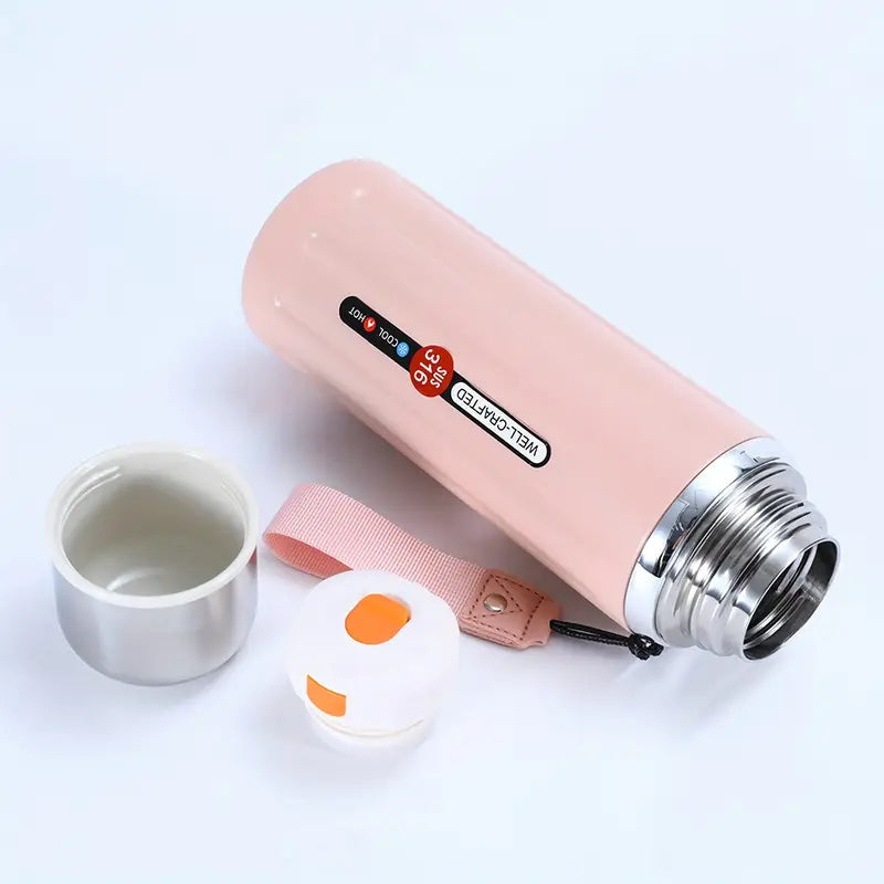 Premium Stainless Steel Vacuum Insulated Thermos Bottle – Hot & Cold Flask with Handle