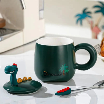 Ceramic Dinosaur Themed Coffee Mug with Fun Fossil Design - Perfect Gift for Dinosaur Lovers
