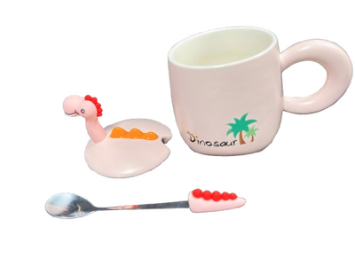 Ceramic Dinosaur Themed Coffee Mug with Fun Fossil Design - Perfect Gift for Dinosaur Lovers