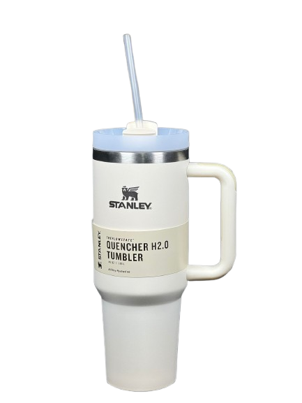 Stanley Quencher H2.0 Tumbler – 40oz Insulated Ofwhite Travel Mug with Handle