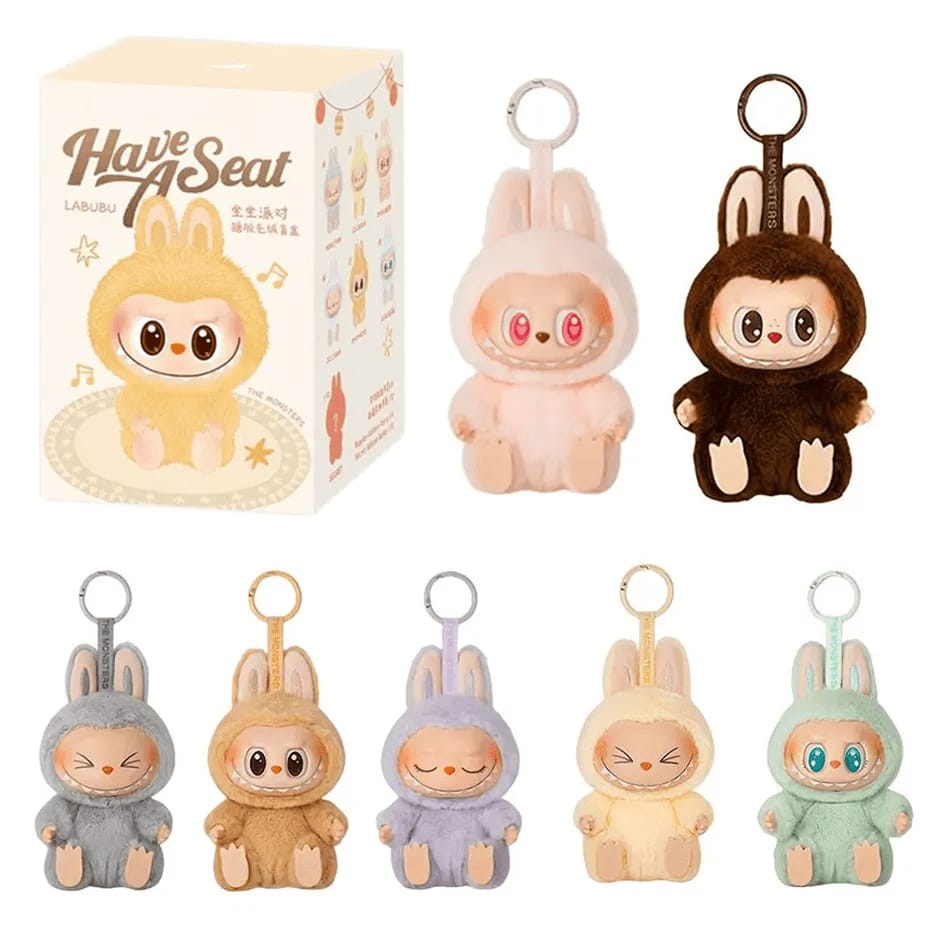Official Labubu Keychain - Cute & Collectible Vinyl Figure Keychain for Bags, Backpacks, Keys (TYKO-005 Series, Style May Vary)